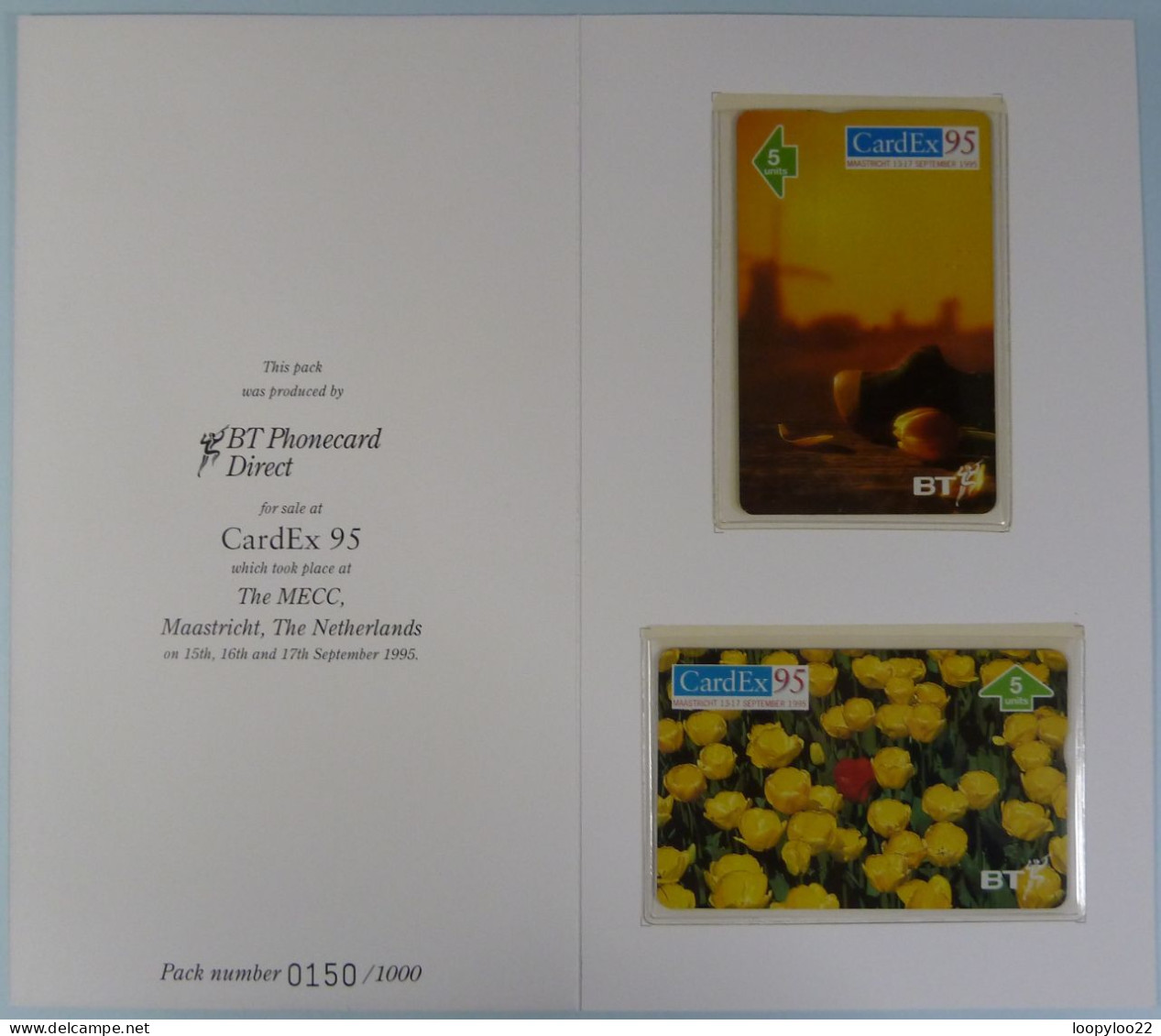 UK - BT - BTI145 & BTI146 - Cardex '95 - 505G - BT Phonecard Direct - Limited Edition In Folder - 1000ex - Mint - BT Interne