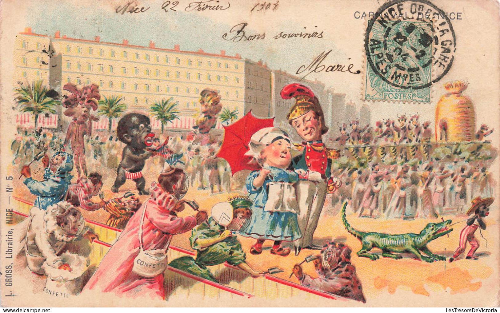 FRANCE - Nice - Carnavalm De Nice - Illustration - Chars - Dos Non Divisé - Carte Postale Ancienne - Carnevale