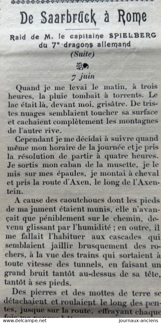 1901 Rare revue Hippique LA GAZETTE HIPPIQUE Sportive et Mondaine N° 9 - CHEVAUX DU MIDI - COURSES DE TARBES - GAILLON