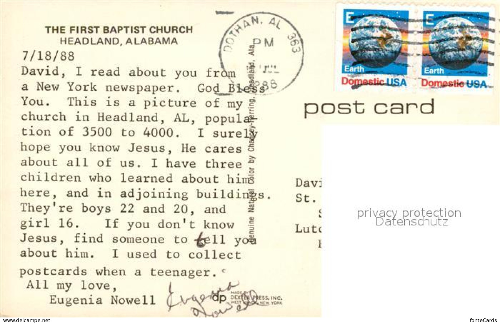 73060738 Headland The First Baptist Church - Other & Unclassified