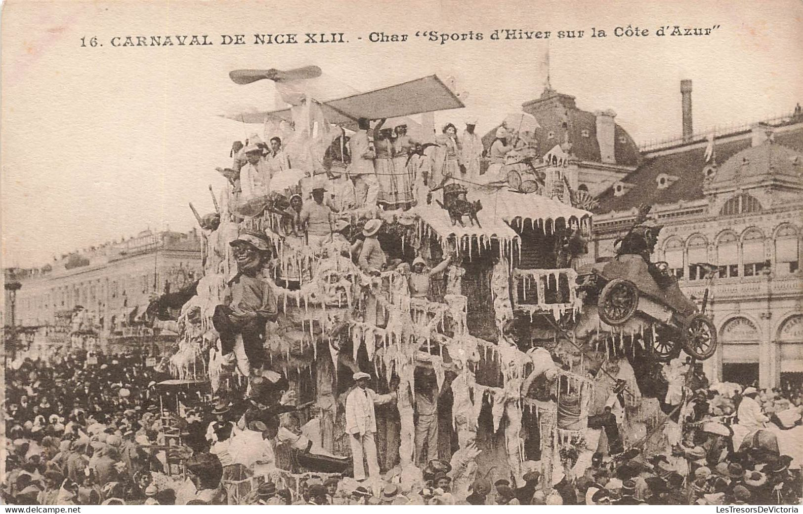 FRANCE - Nice - Carnaval De Nice XLII - Char "Sports D'Hiver Sur La Côte D'Azur" - Animé - Carte Postale Ancienne - Carnaval