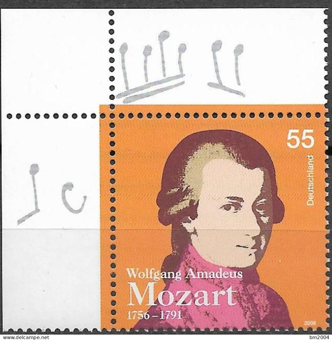 2006 Deutschland Germany Mi. 2512 **MNH  EOL  250. Geburtstag Von Wolfgang Amadeus Mozart - Ungebraucht