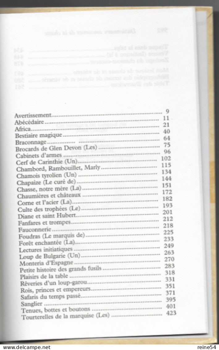 Dictionnaire Amoureux De La Chasse -Dominique Venner - PLON 2000 Le Grand Livre Du Mois - Fischen + Jagen