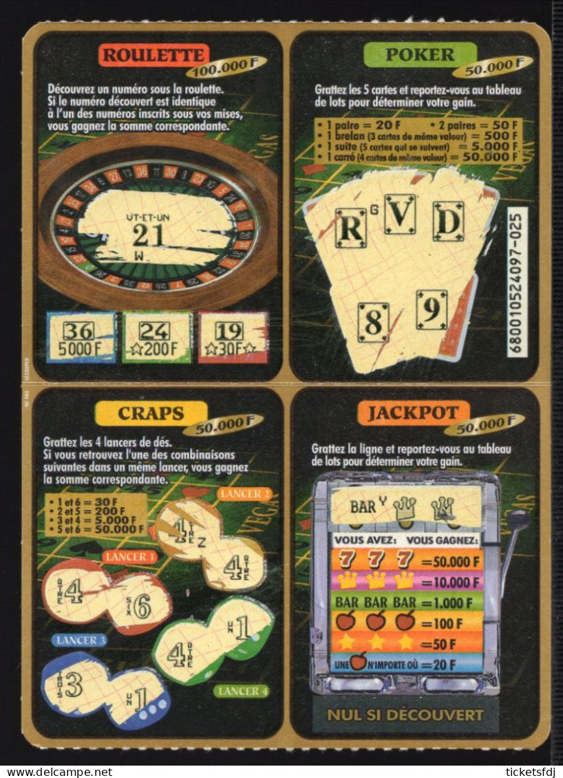 Grattage FDJ - VEGAS 68001 - FRANCAISE DES JEUX - Billetes De Lotería