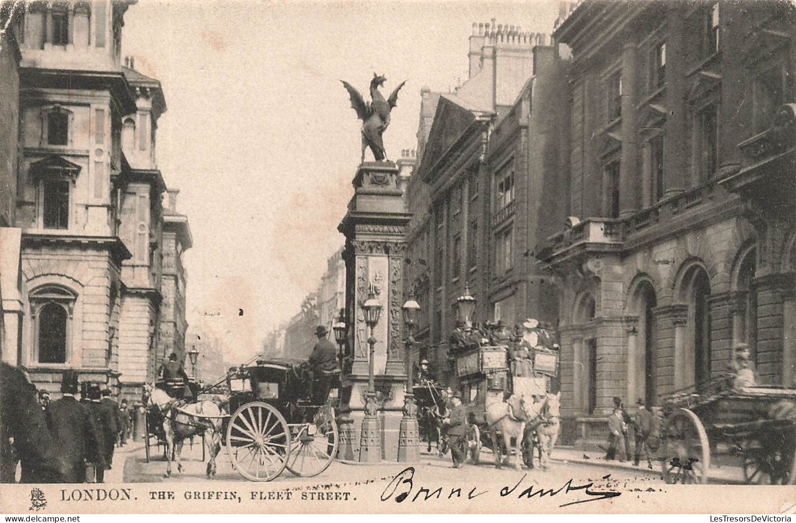 ROYAUME UNI - Angleterre - London - The Griffin, Fleet Street - Voiture - Animé - Carte Postale Ancienne - Andere & Zonder Classificatie