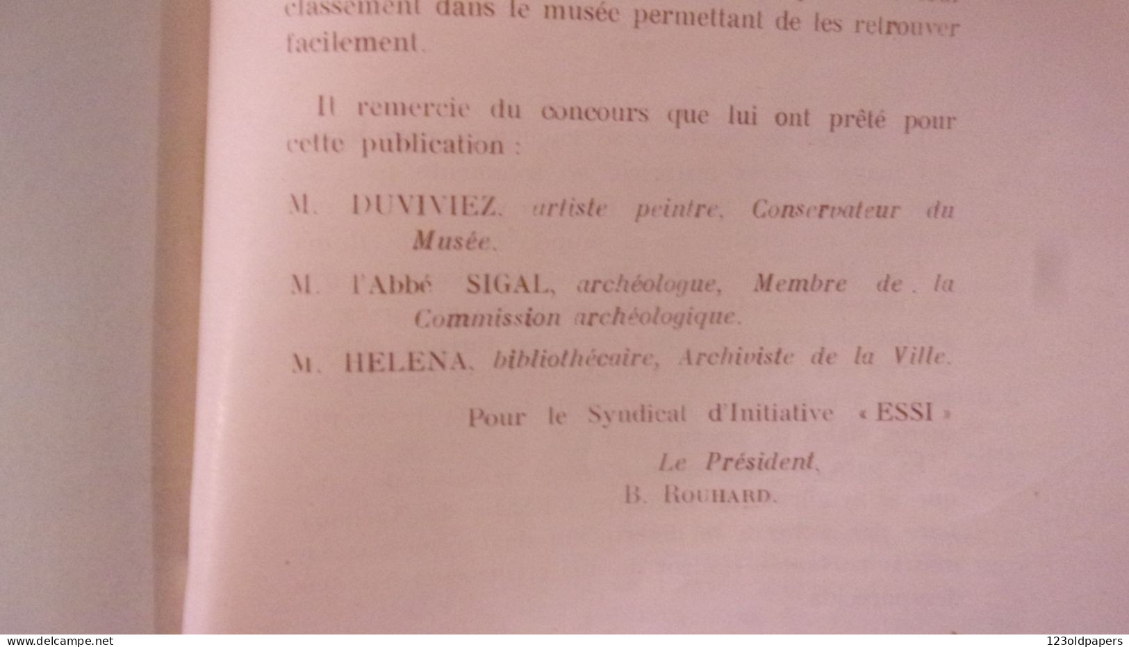 SI ESSI ROUHARD SOUVENIR DU MUSEE LAPIDAIRE DE NARBONNE  ESPARANDIEU / DUVIVIEZ PEINTRE SIGAL ABBE ARCHEOLOGUE - Midi-Pyrénées