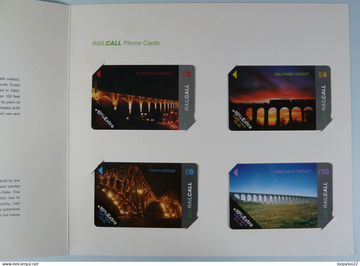 UK - British Rail - BRT006 To 010 - Bridges & Viaducts - Set Of 5 - Mint In Folder - [ 8] Ediciones De Empresas