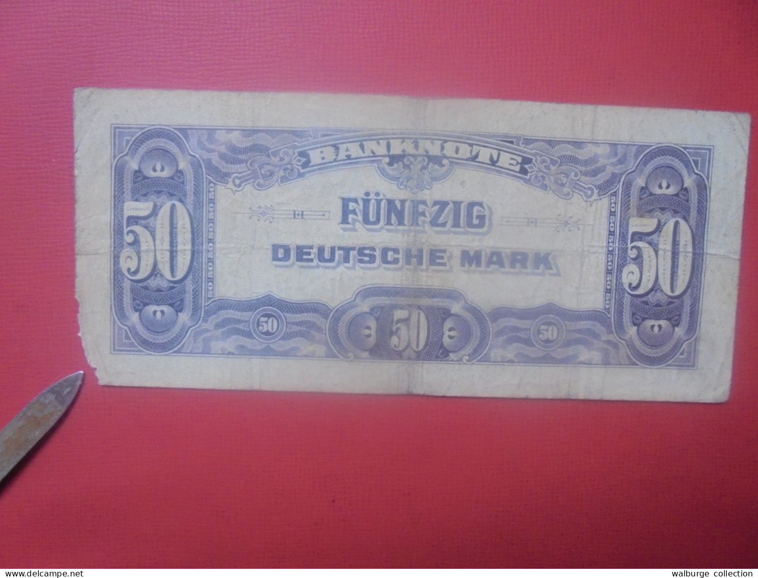 OCCUPATION ALLIEE 50 MARK 1948 Circuler + 1 Coin Abimé ! (ALL.2) - 50 Mark