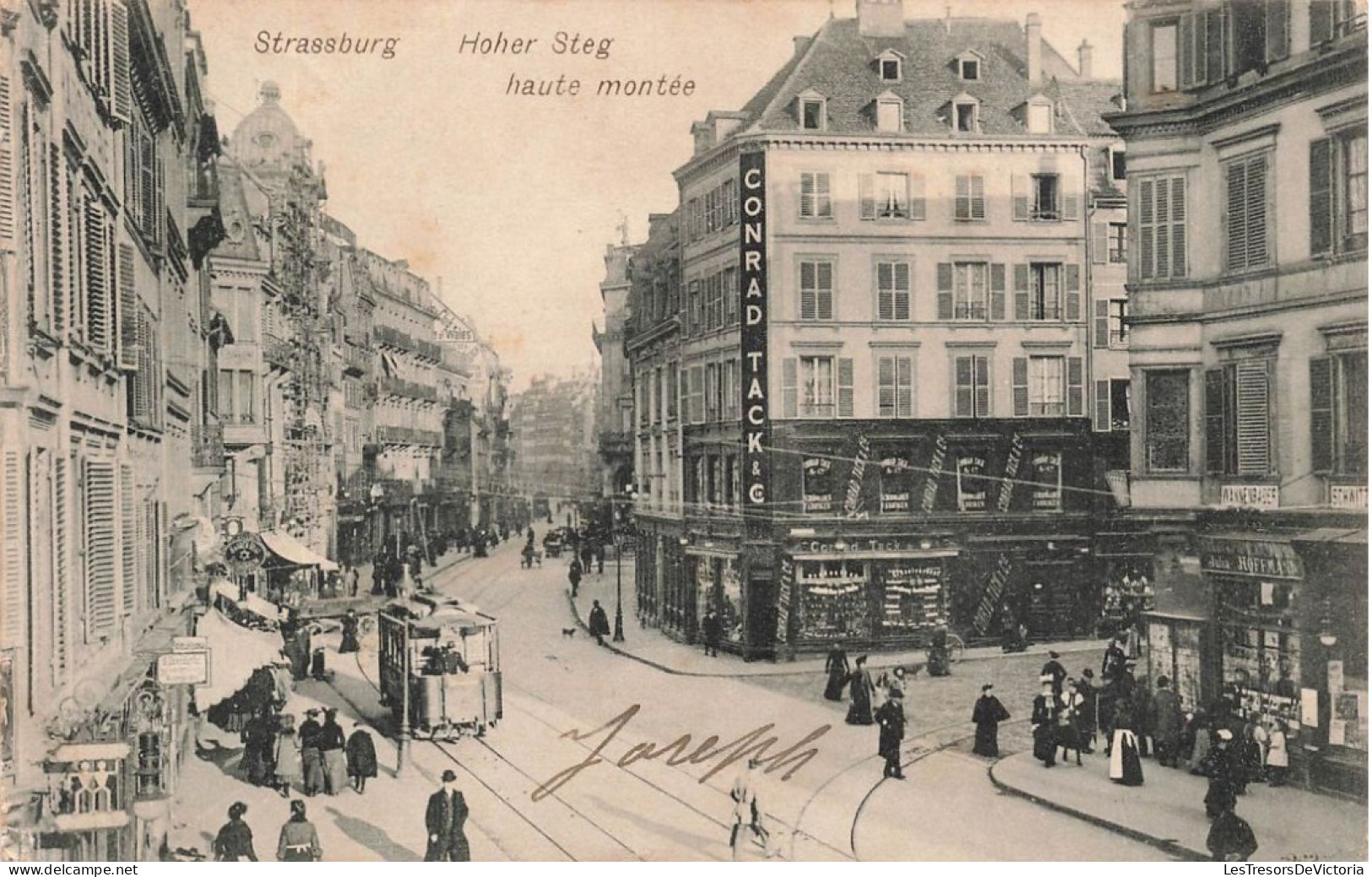 FRANCE -  Strassburg - Haute Montée - Tramway -  Conrad Tack & C - Animé -  Carte Postale Ancienne - Strasbourg