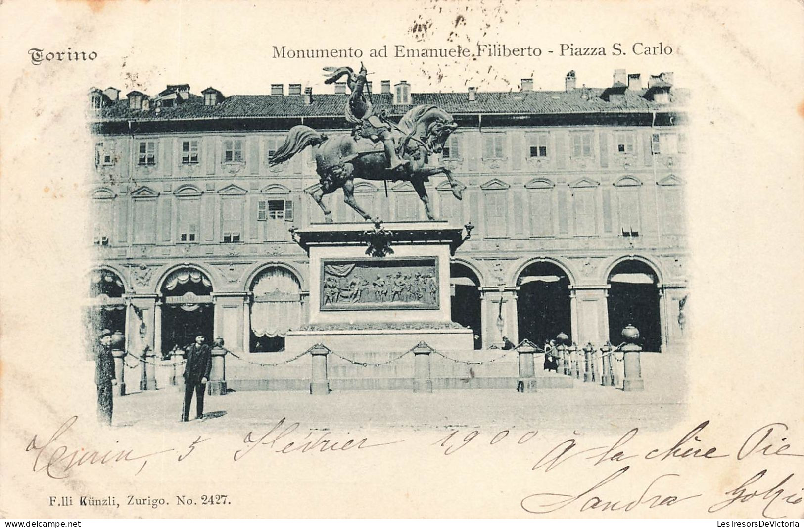 ITALIE - Torino - Monumento Ad Emanuele Filiberto - Piazza S Carlo - Dos Non Divisé - Carte Postale Ancienne - Otros Monumentos Y Edificios