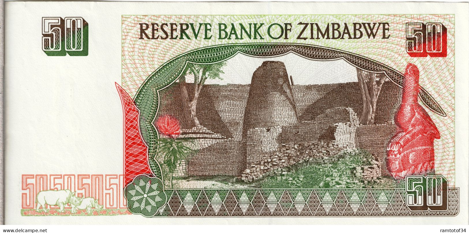 ZIMBABWE - 50 Dollars 1994 UNC - Zimbabwe