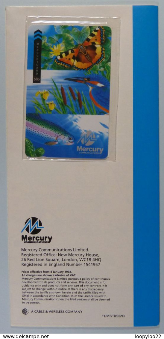UK - Mercury - Phone Guide For Visitors To The UK - Wildlife 50p - Mint In Blister - Mercury Communications & Paytelco
