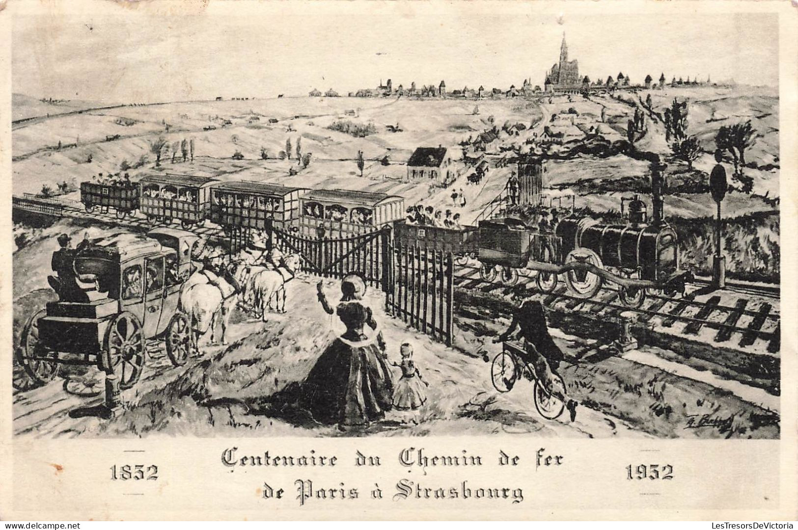 FRANCE - Centenaire Du Chemin De Fer - De Paris à Strasbourg - 1832 - 1932 - Carte Postale Ancienne - Andere & Zonder Classificatie