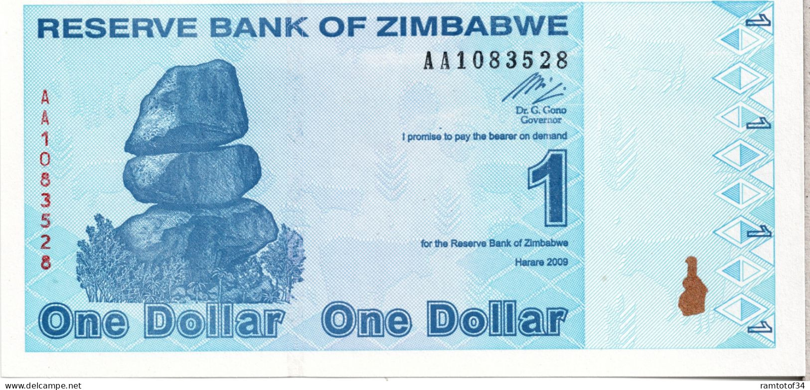 ZIMBABWE - 1 Dollars 2009 UNC - Zimbabwe