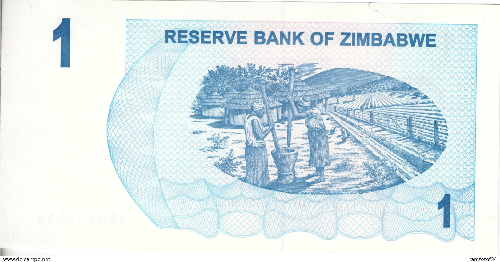 ZIMBABWE - 1 Dollars (Bearer Cheque) 2007 UNC - Zimbabwe