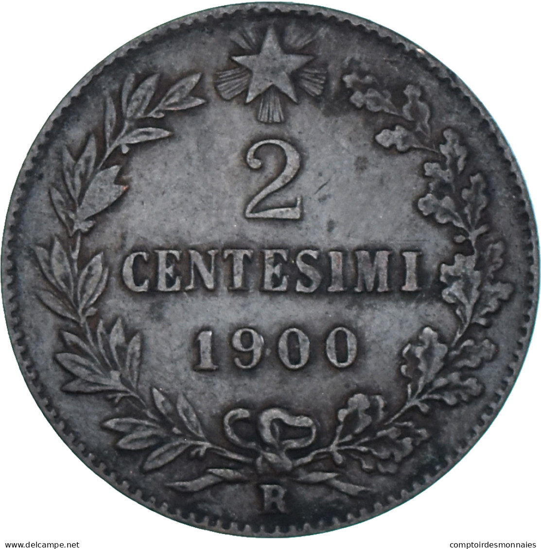 Monnaie, Italie, Umberto I, 2 Centesimi, 1900, Rome, TTB+, Cuivre, KM:30 - 1878-1900 : Umberto I