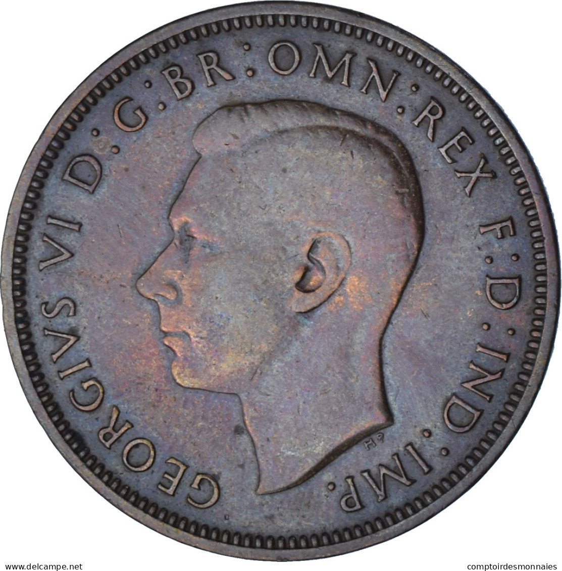 Monnaie, Grande-Bretagne, George VI, 1/2 Penny, 1939, SUP, Bronze, KM:844 - C. 1/2 Penny