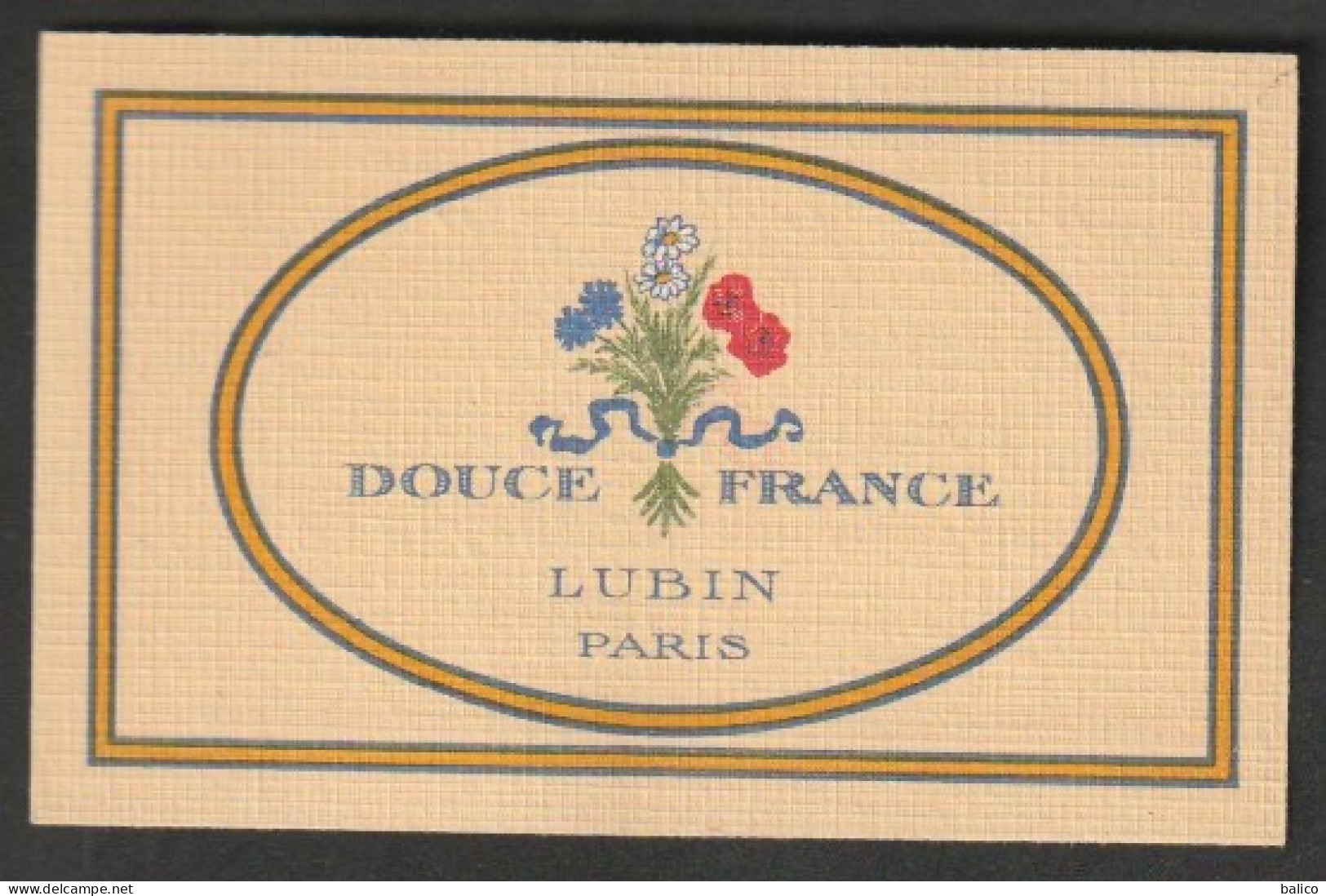 Carte Parfumée   Douce France - Lubin - Antiguas (hasta 1960)