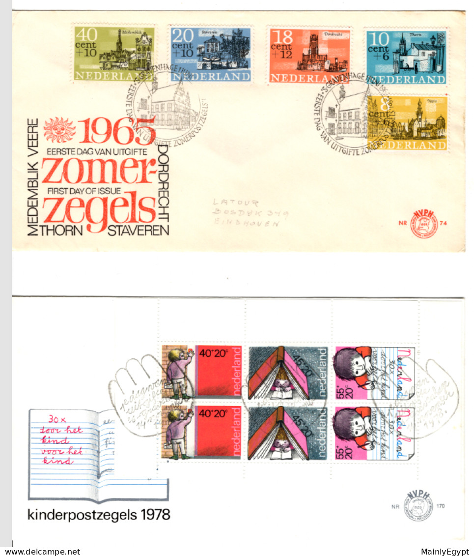 NETHERLANDS - Good lot of 33 covers - mainly FDCs - 1950s-1960s  windmills, youth, birds, airmail, animals