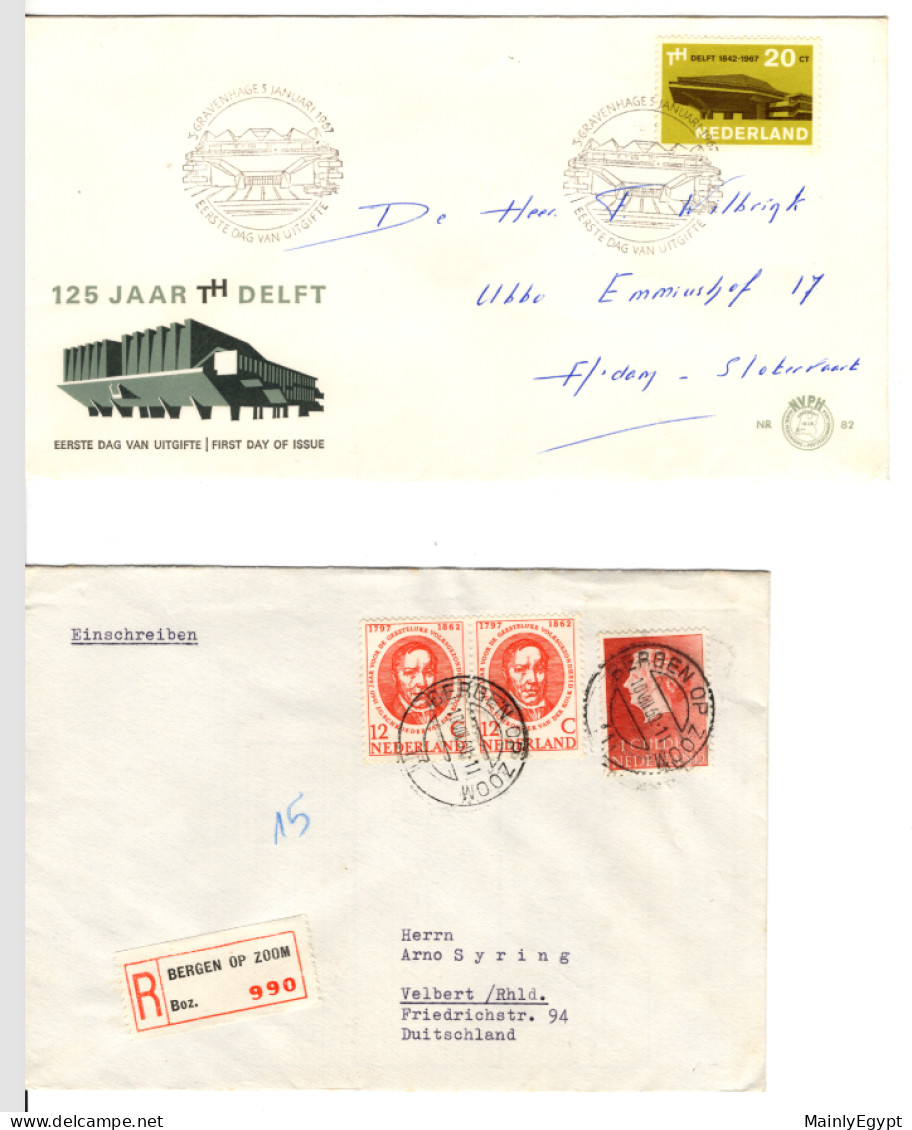 NETHERLANDS - Good lot of 33 covers - mainly FDCs - 1950s-1960s  windmills, youth, birds, airmail, animals