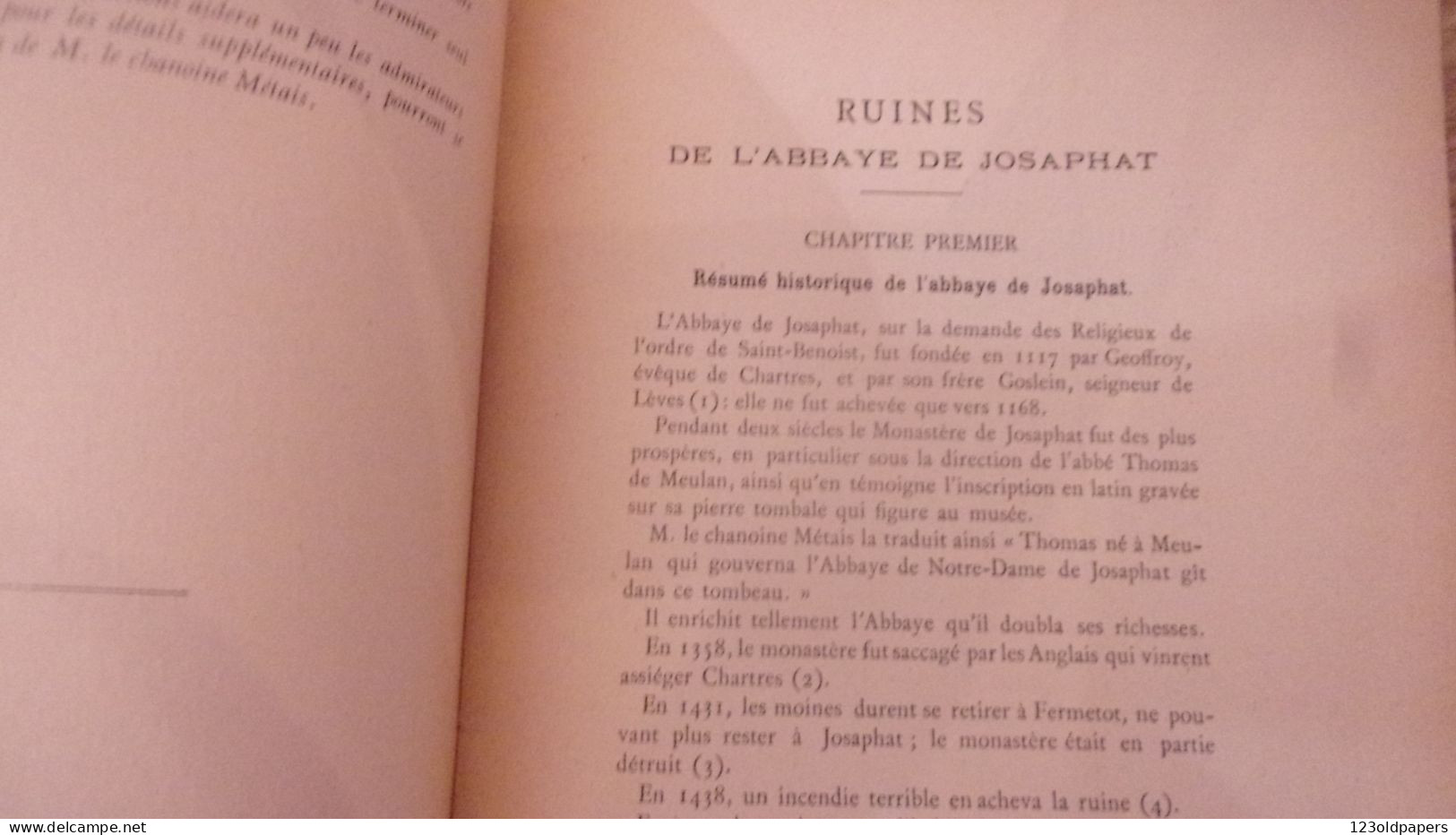 JACQUET ASILE D ALIGRE ECONOME  NOTICE EXPLICATIVE DES RUINES DE L ABBAYE DE JOSAPHAT LEVES EURE ET LOIR - Centre - Val De Loire