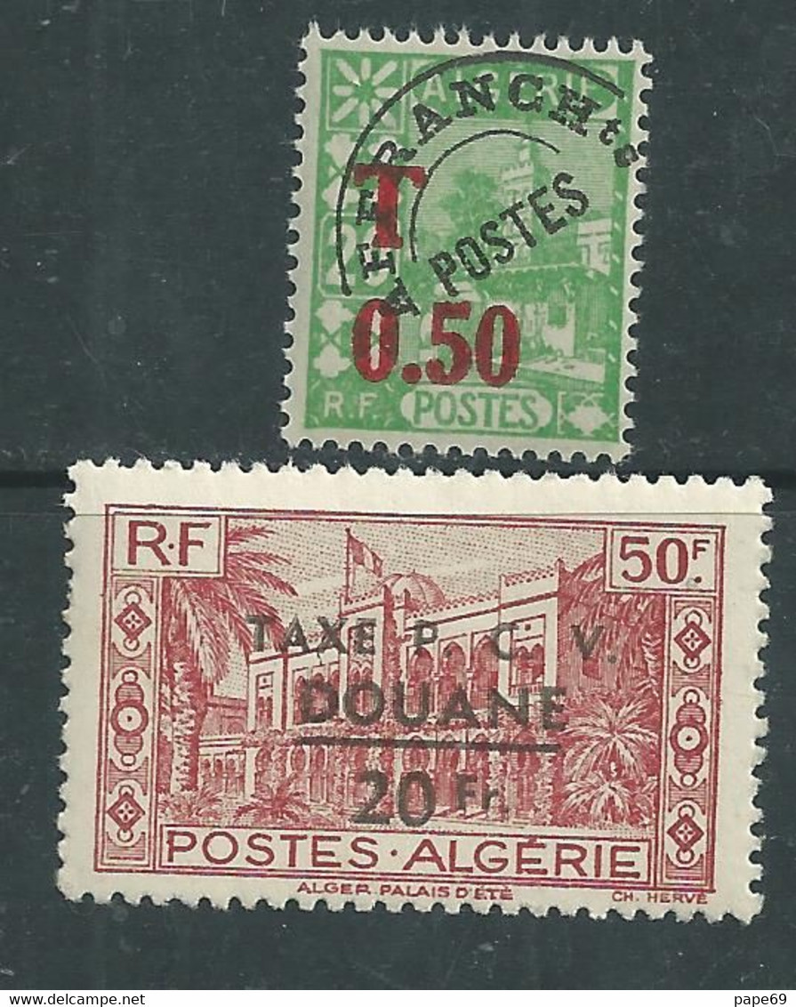 Algérie Taxe N ° 27 / 28 XX  Type De 26/28, Les 2 Valeurs Sans Charnière, TB - Portomarken