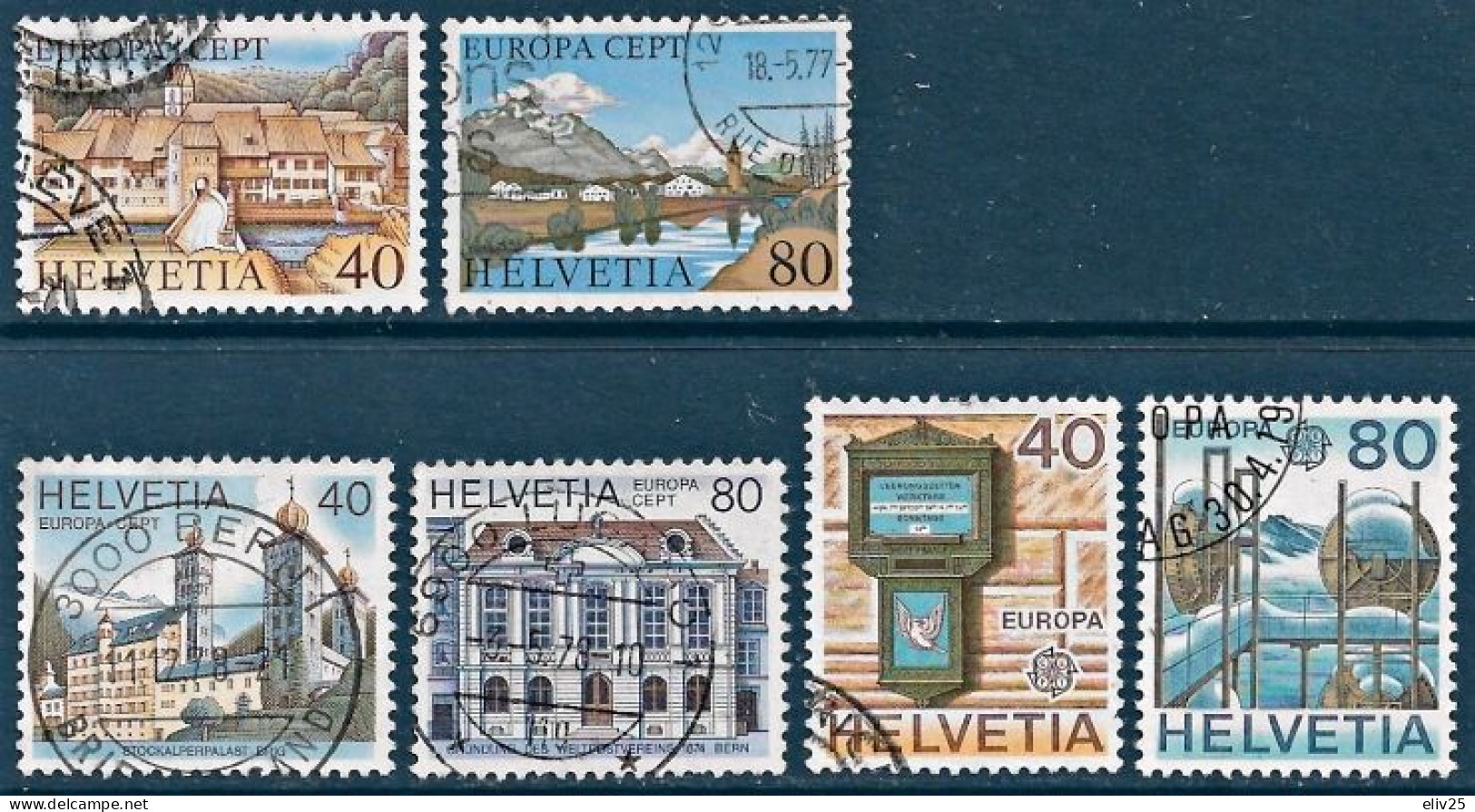 Switzerland 1957 - 1979, Europa CEPT - Lot Of 22 Sets (41 Stamps) Used - Collections