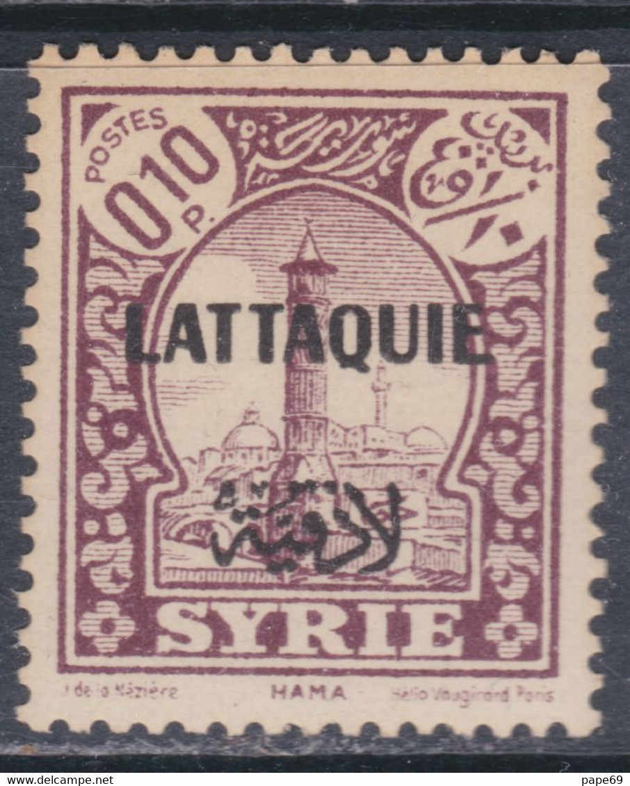 Lattaquié N° 20  XX Timbres De Syrie Surchargés, 0 Pi 10 Violet-brun Sans Charnière, TB - Nuevos