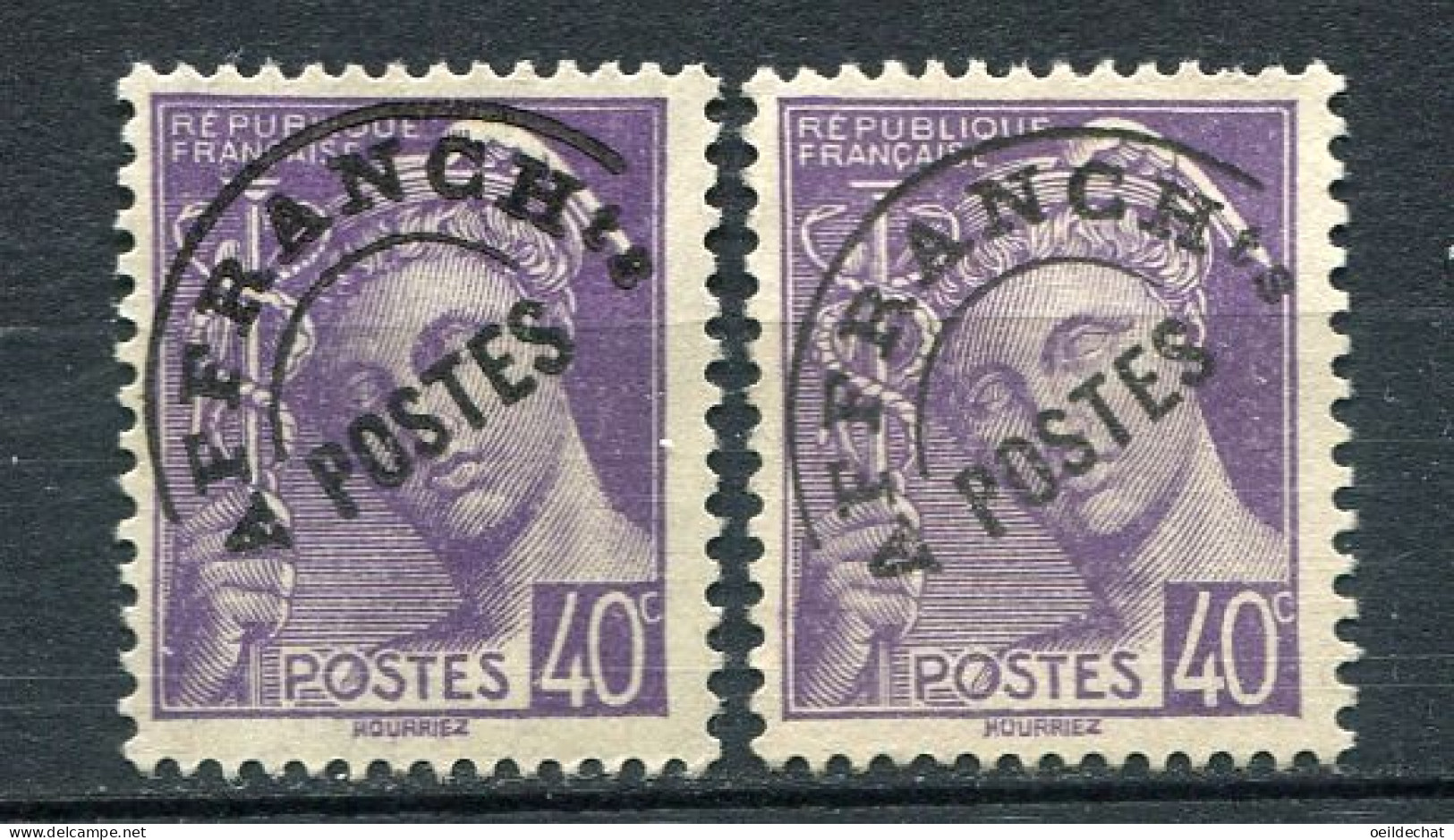 26038 FRANCE  Préo.80° 40c. Type Mercure : "S "surélevé + Normal   1939  TB - Used Stamps