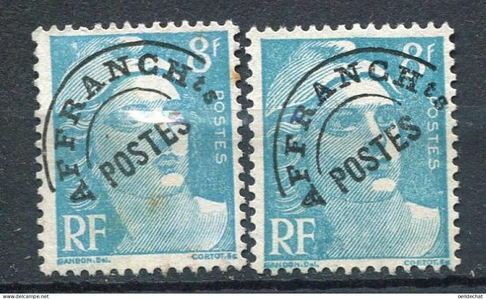 26040 FRANCE  Préo.101a°(Yvert) 8F Marianne De Gandon : "E" Avec Crochet + Normal   1949  TB - Used Stamps