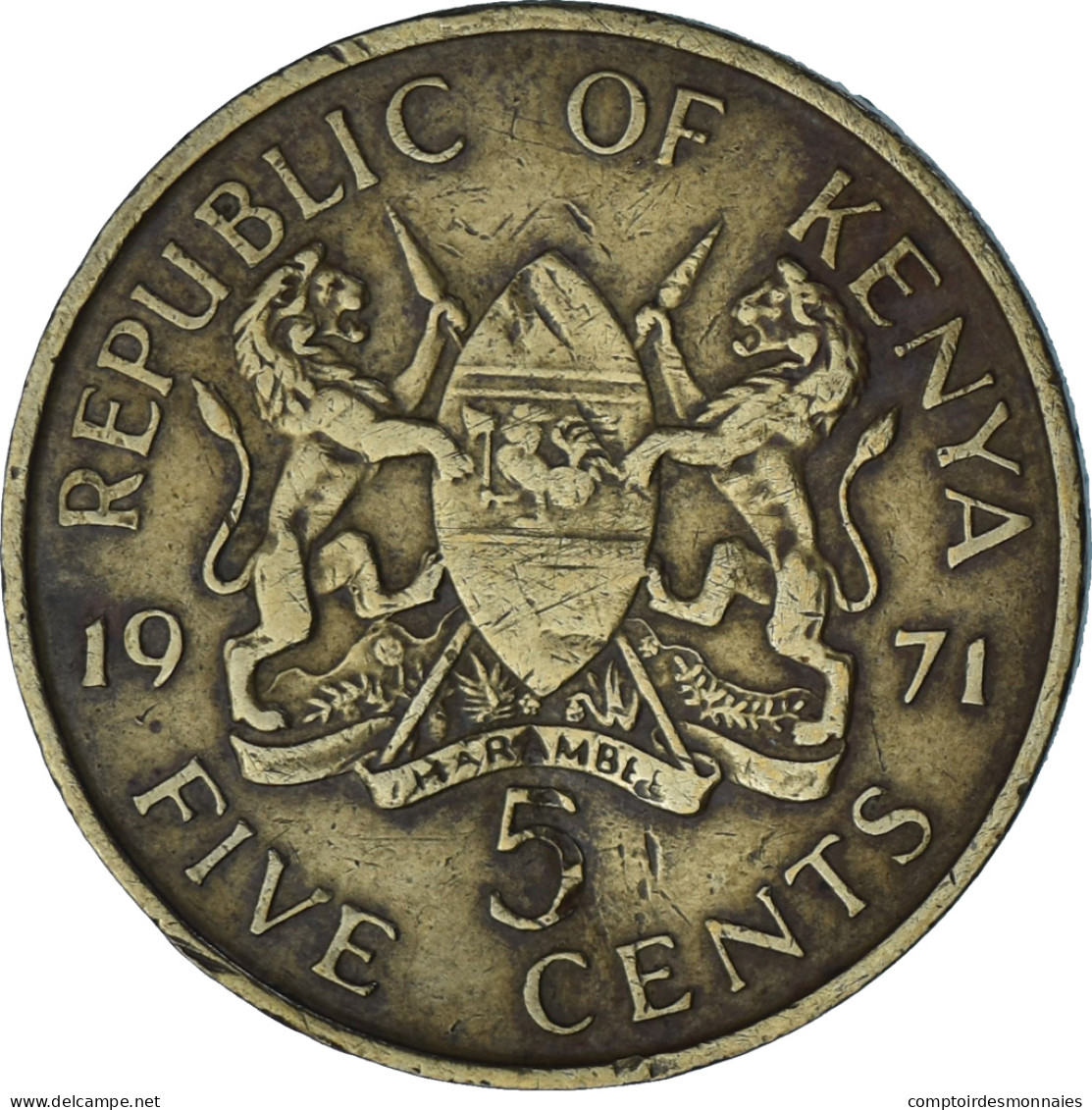 Monnaie, Kenya, 5 Cents, 1971, SUP, Nickel-Cuivre, KM:10 - Kenya