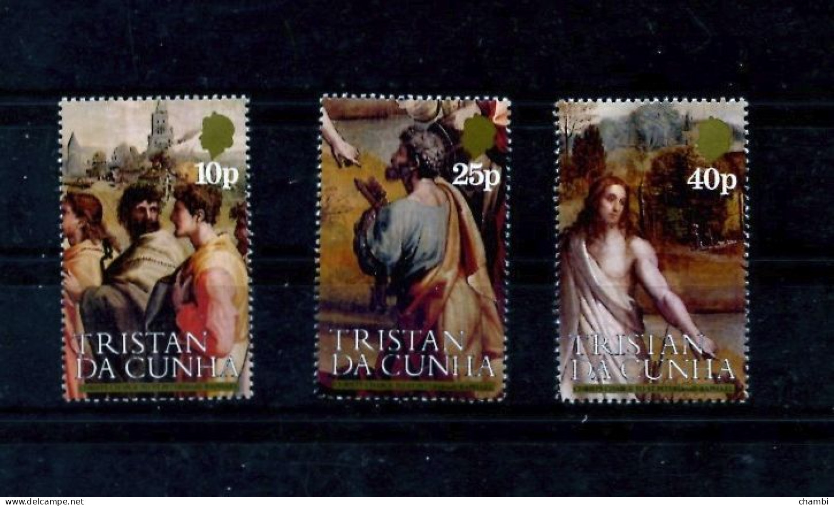 Tristan Da Cunha 3 Timbres Neufs Religion - Tristan Da Cunha