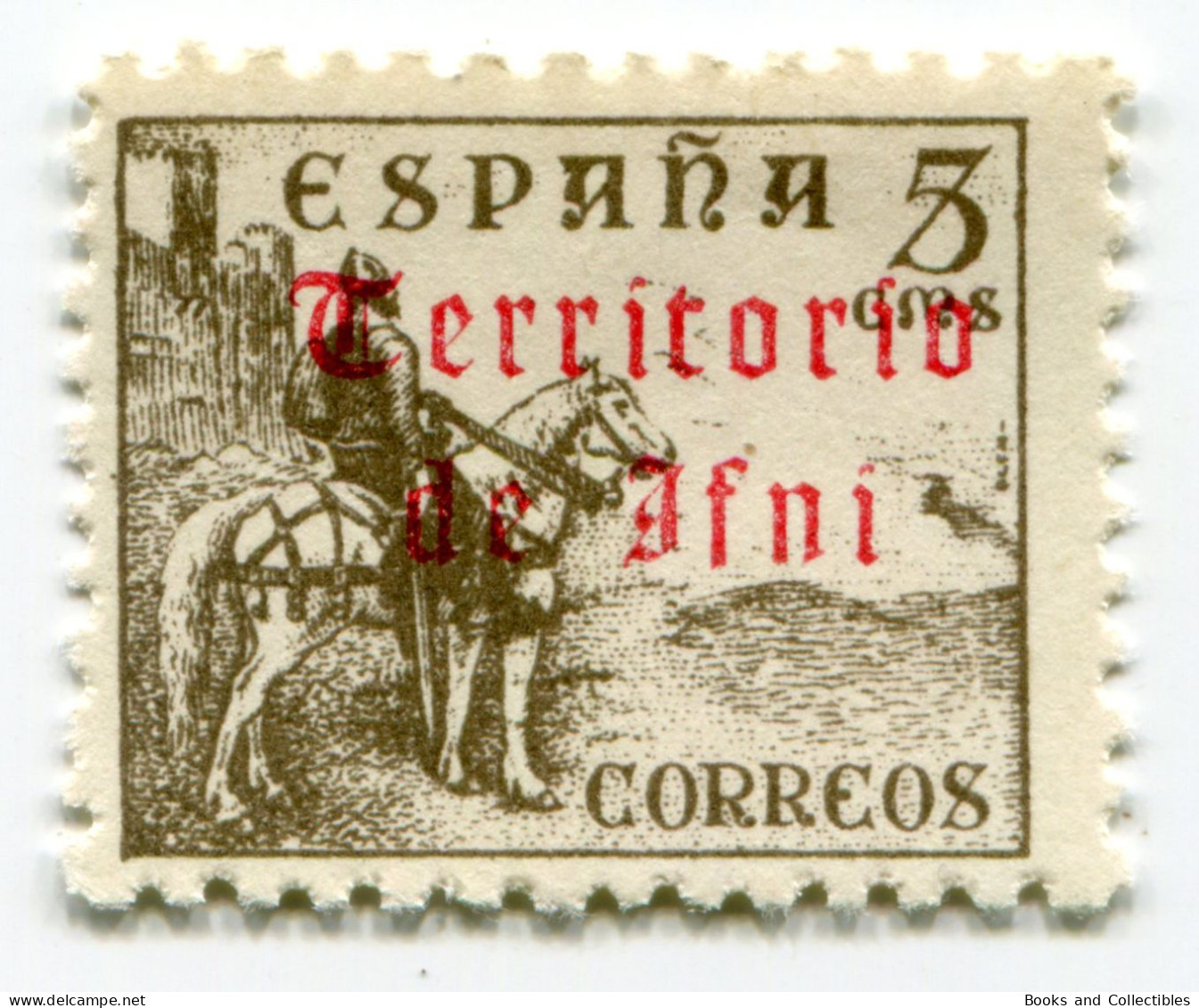 [FBL ● A-03] IFNI - 1948 - Spanish Stamps Overprinted "Territorio De Ifni" In Gothic Script - 5 Cts - Edifil ES-IF 38 - Ifni