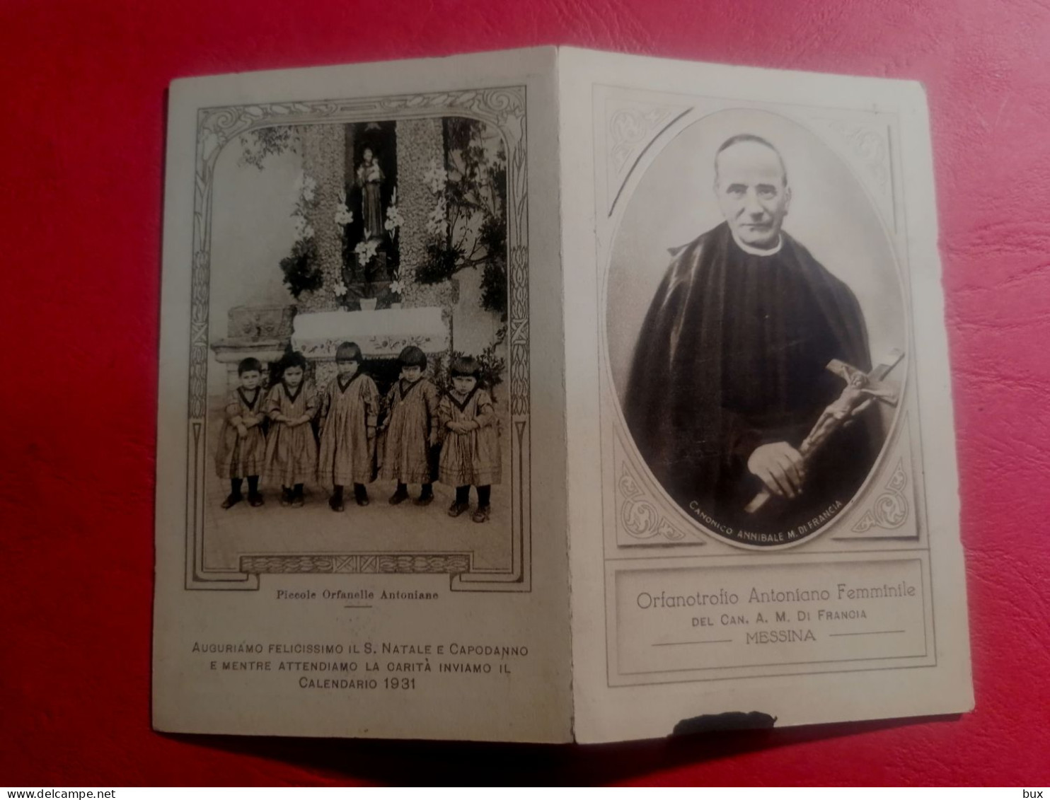 1931 Orfanotrofio Femminile Padre Annibale Maria Di Francia Messina Calendario Tascabile - Small : 1921-40