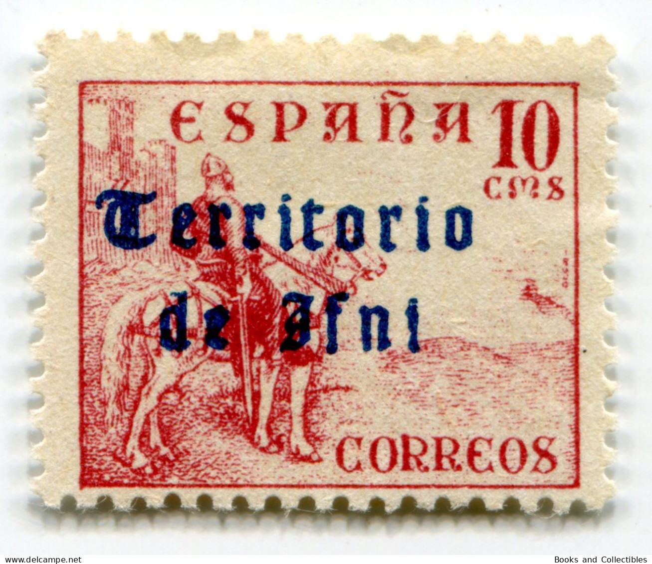 [FBL ● A-03] IFNI - 1948 - Spanish Stamps Overprinted "Territorio De Ifni" In Gothic Script - 10 Cts - Edifil ES-IF 40 - Ifni