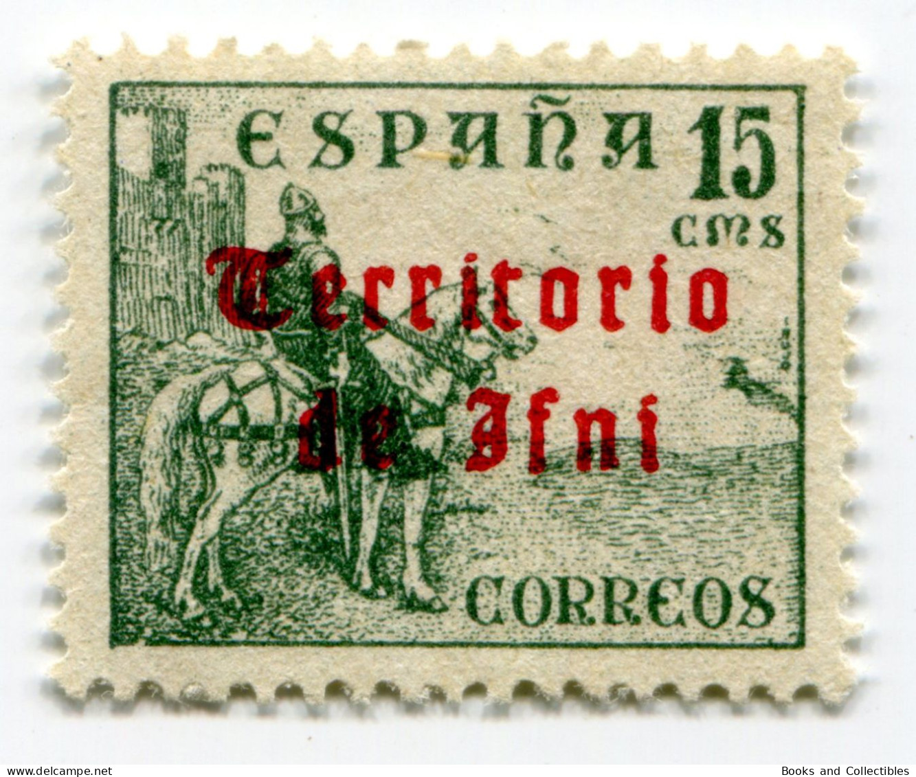 [FBL ● A-03] IFNI - 1948 - Spanish Stamps Overprinted "Territorio De Ifni" In Gothic Script - 15 Cts - Edifil ES-IF 42 - Ifni
