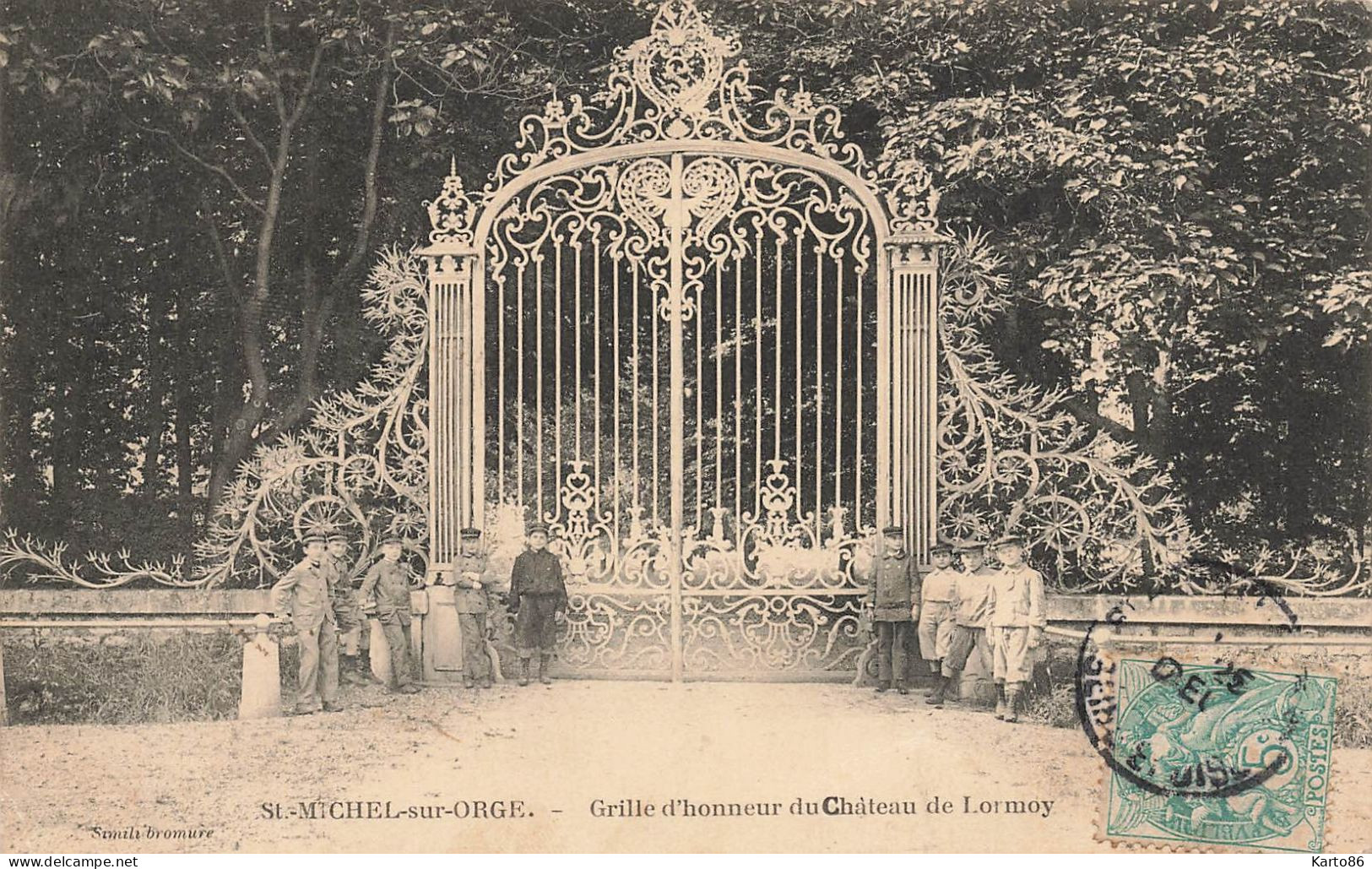 St Michel Sur Orge * 1905 * Grille D'honneur Du Château De Lormoy * Enfants Villageois - Saint Michel Sur Orge