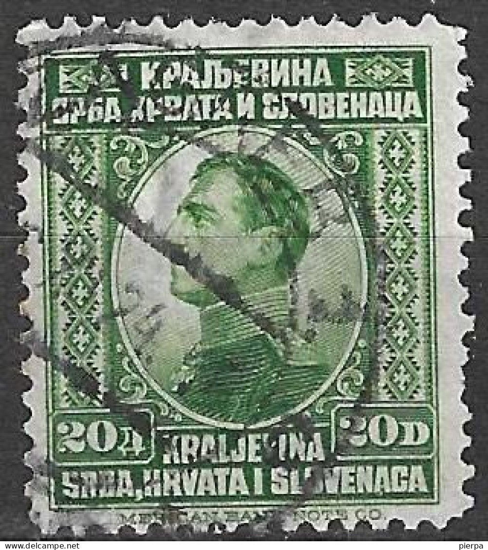 JUGOSLAVIA - 1923 - ALESSANDRO 1° - 20D- USATO ( YVERT 153 - MICHEL 172) - Used Stamps