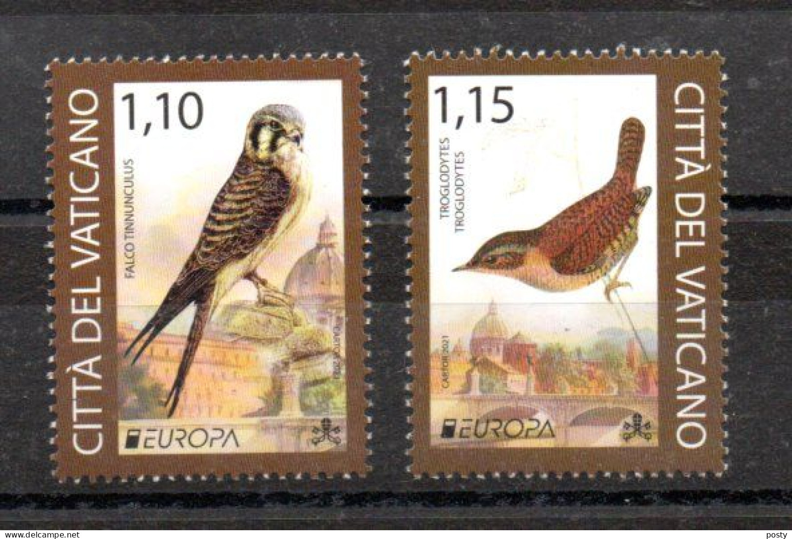 VATICAN - 2021 - EUROPA - ENDANGERED FAUNA - FAUNE EN DANGER - OISEAUX - BIRDS - - Neufs