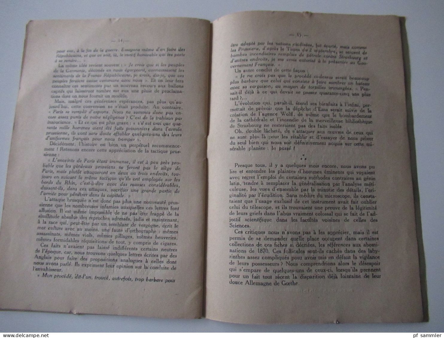 Frankreich 1915 Heft Le Siege de Paris et les Inventeurs par C. de Watteville Paris 1915