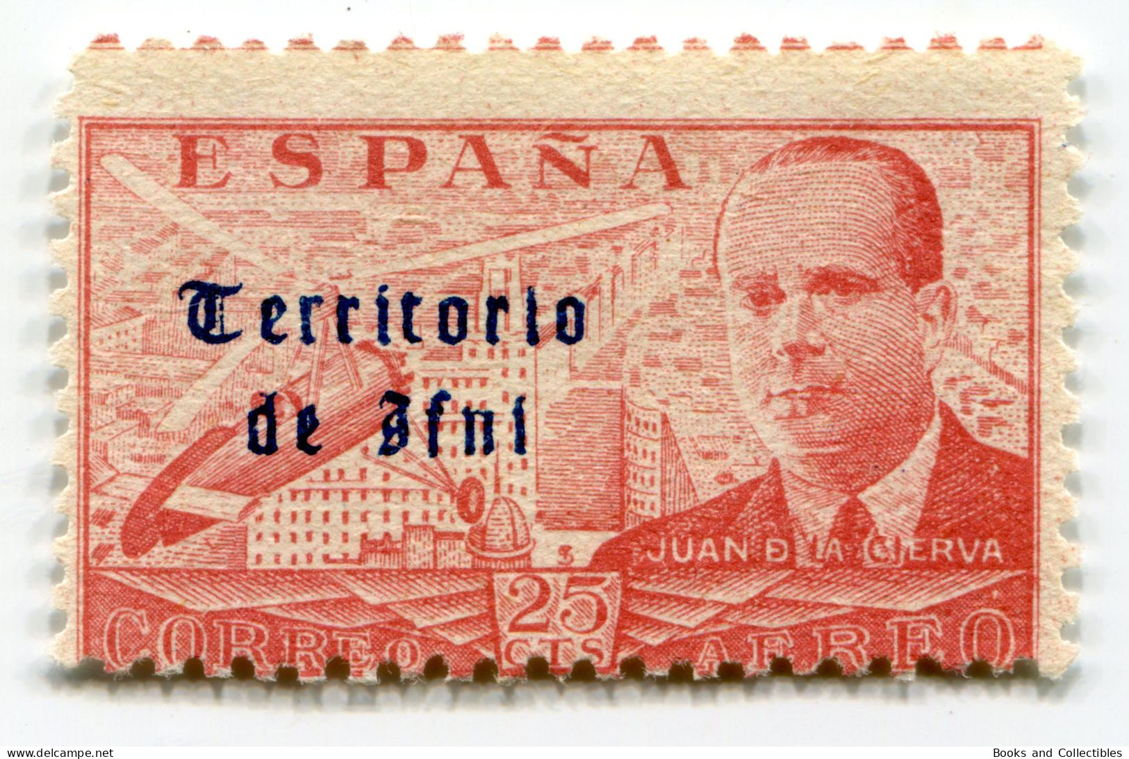 [FBL ● A-03] IFNI - 1949 - Spanish Stamps Overprinted "Territorio De Ifni" In Gothic Script - 25 Cts - Edifil ES-IF 59 - Ifni