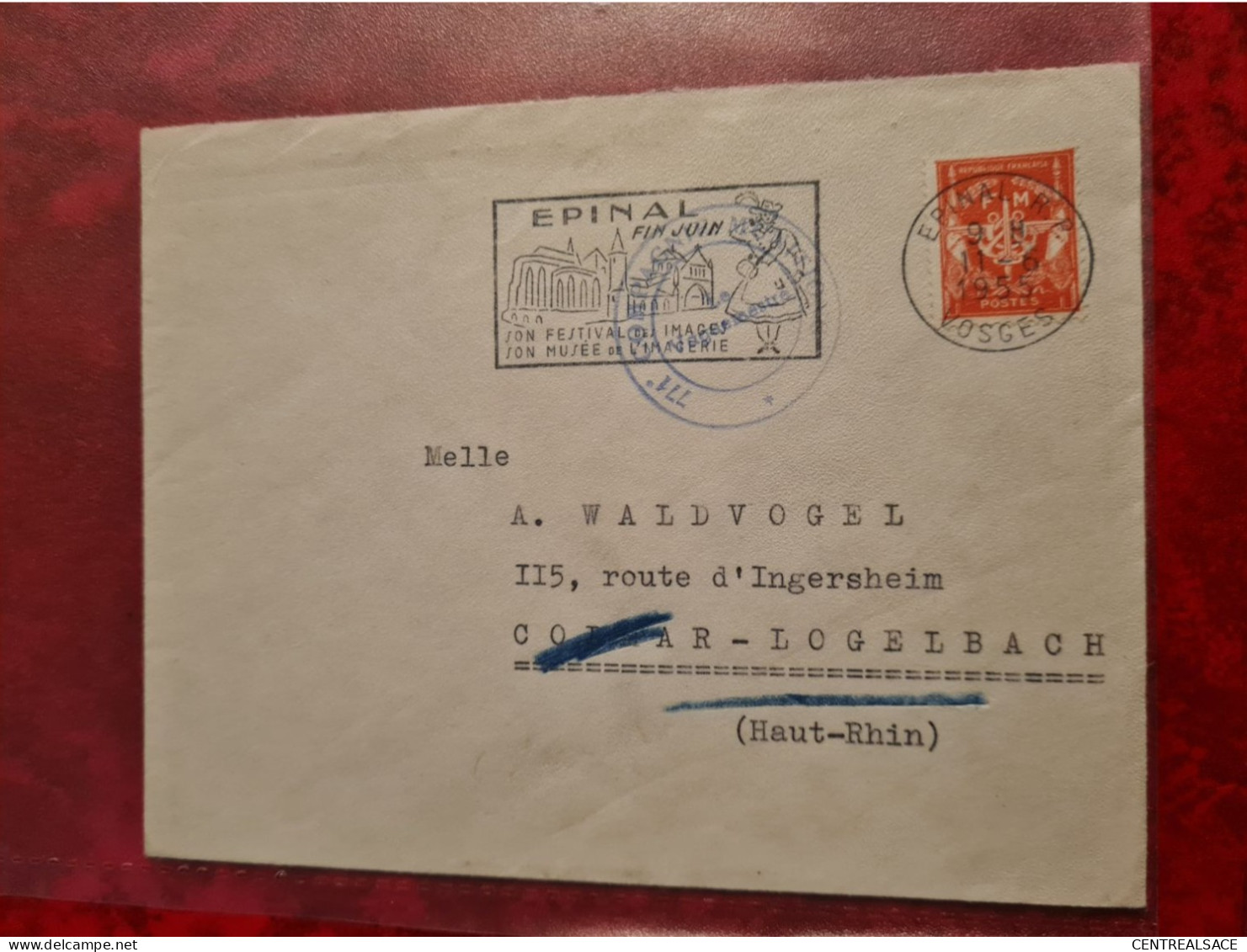 LETTRE FM Flamme Epinal 1955  16° B.M.R.G. ETAT MAJOR - Andere & Zonder Classificatie