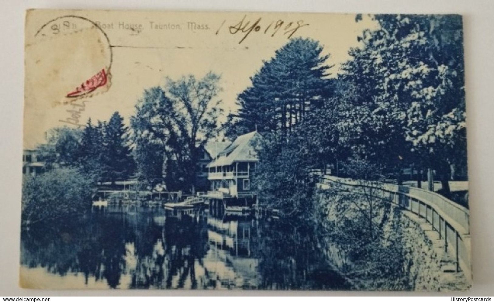 Taunton, Mass., Boat House, USA, 1907 - Boston