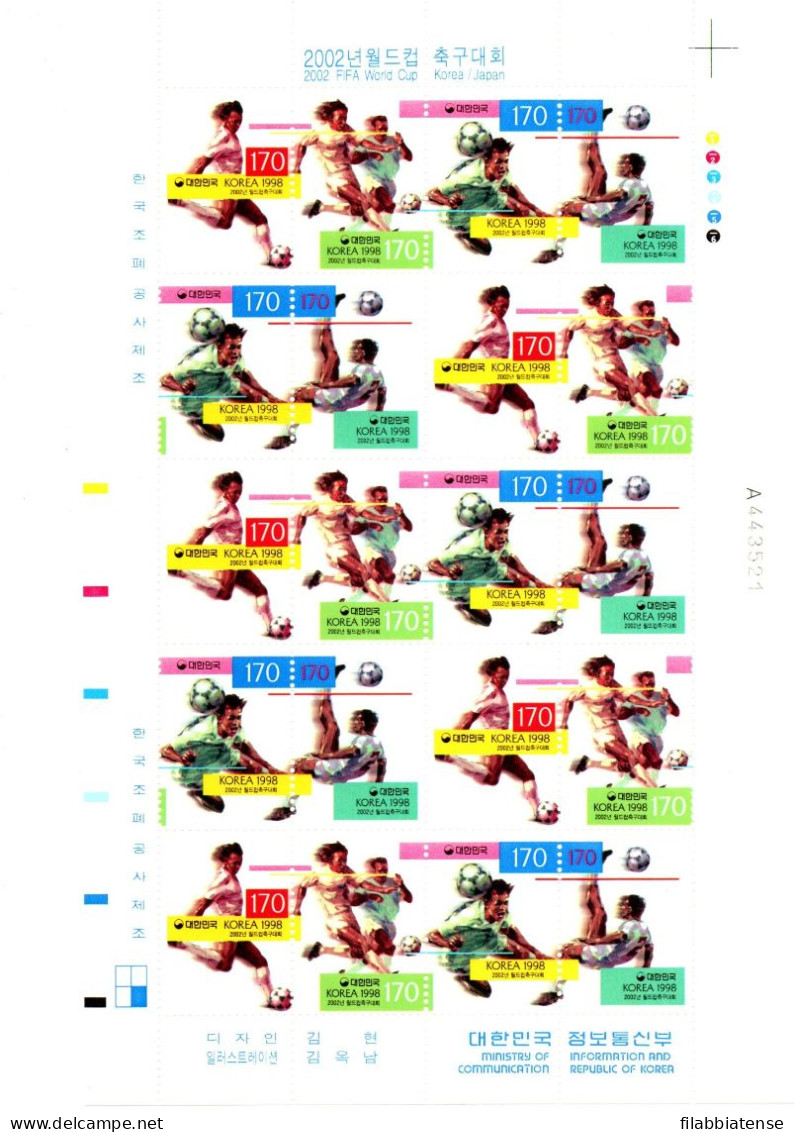 2002 - Corea - Mondiali Di Calcio - Minifoglio       -------- - 2002 – Corea Del Sud / Giappone