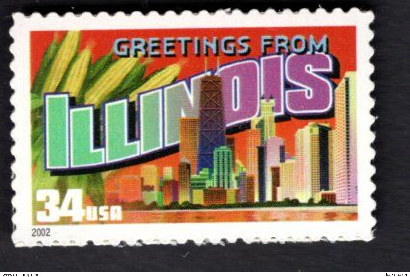 1938301728 2002 SCOTT 3573 (XX) POSTFRIS MINT NEVER HINGED  -  GREETINGS FROM AMERICA - ILLINOIS - Neufs