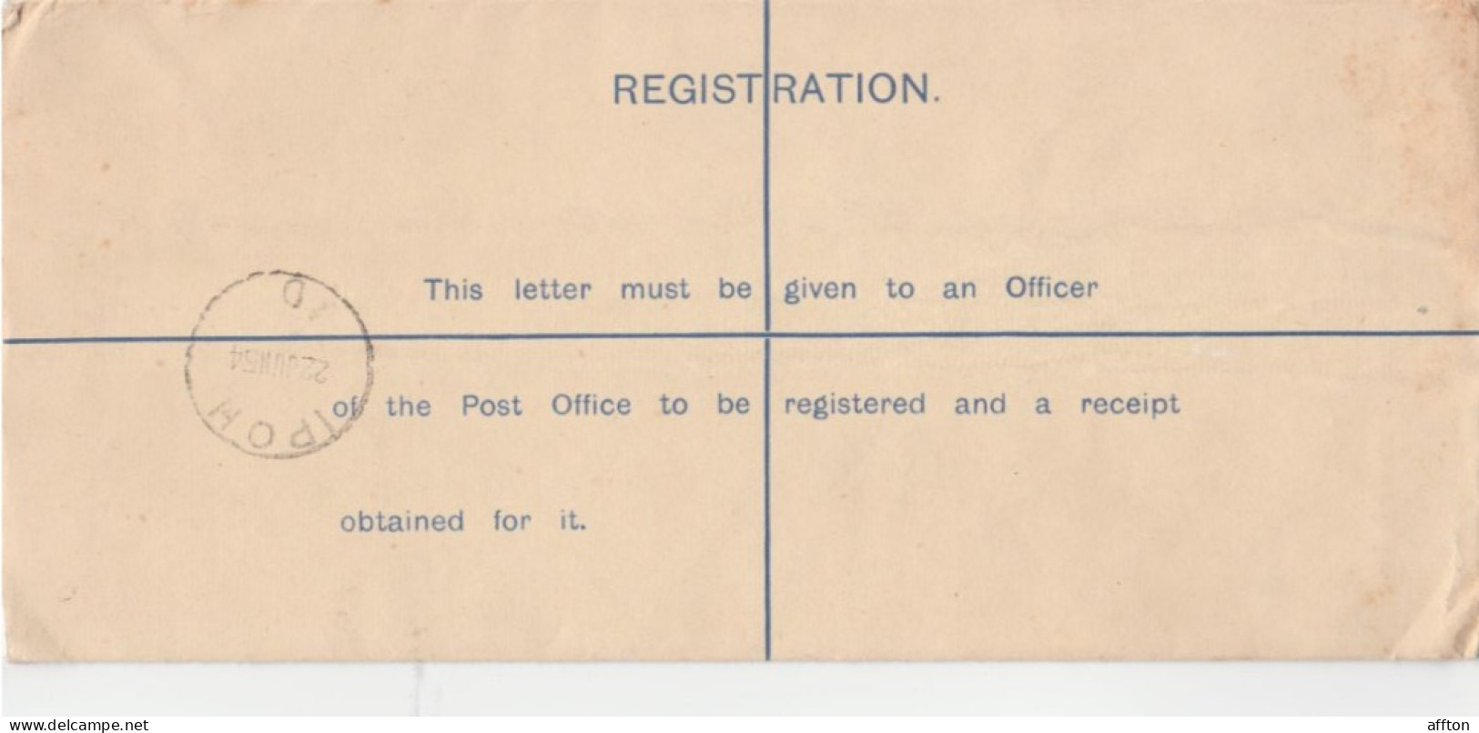 Sitiawan Malaysia 1954 Registered Cover Mailed - Federated Malay States