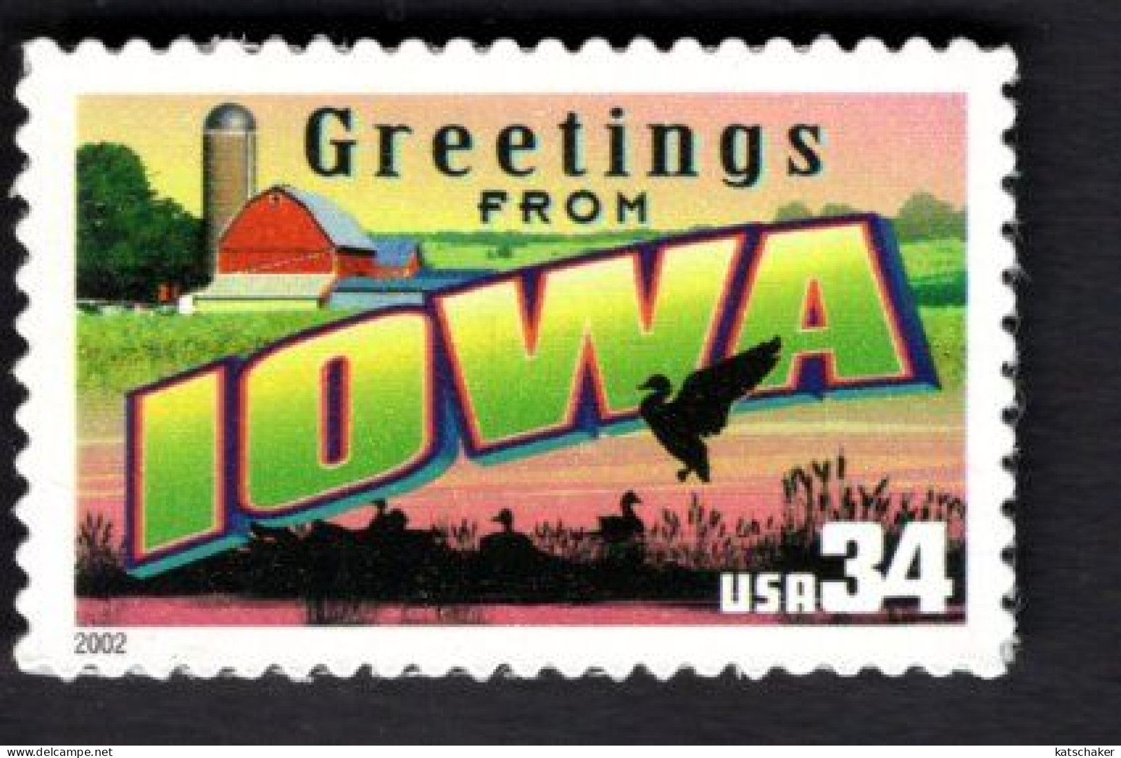 1938301938 2002 SCOTT 3575 (XX) POSTFRIS MINT NEVER HINGED  -  GREETINGS FROM AMERICA - IOWA - Ongebruikt