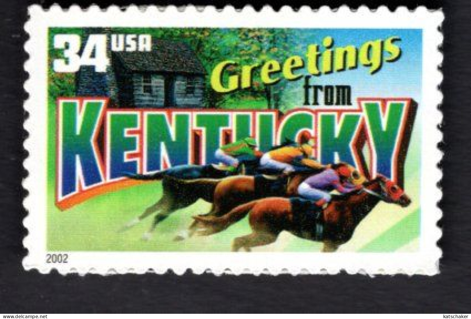 1938303504 2002 SCOTT 3577 (XX) POSTFRIS MINT NEVER HINGED  -  GREETINGS FROM AMERICA - KENTUCKY - Neufs