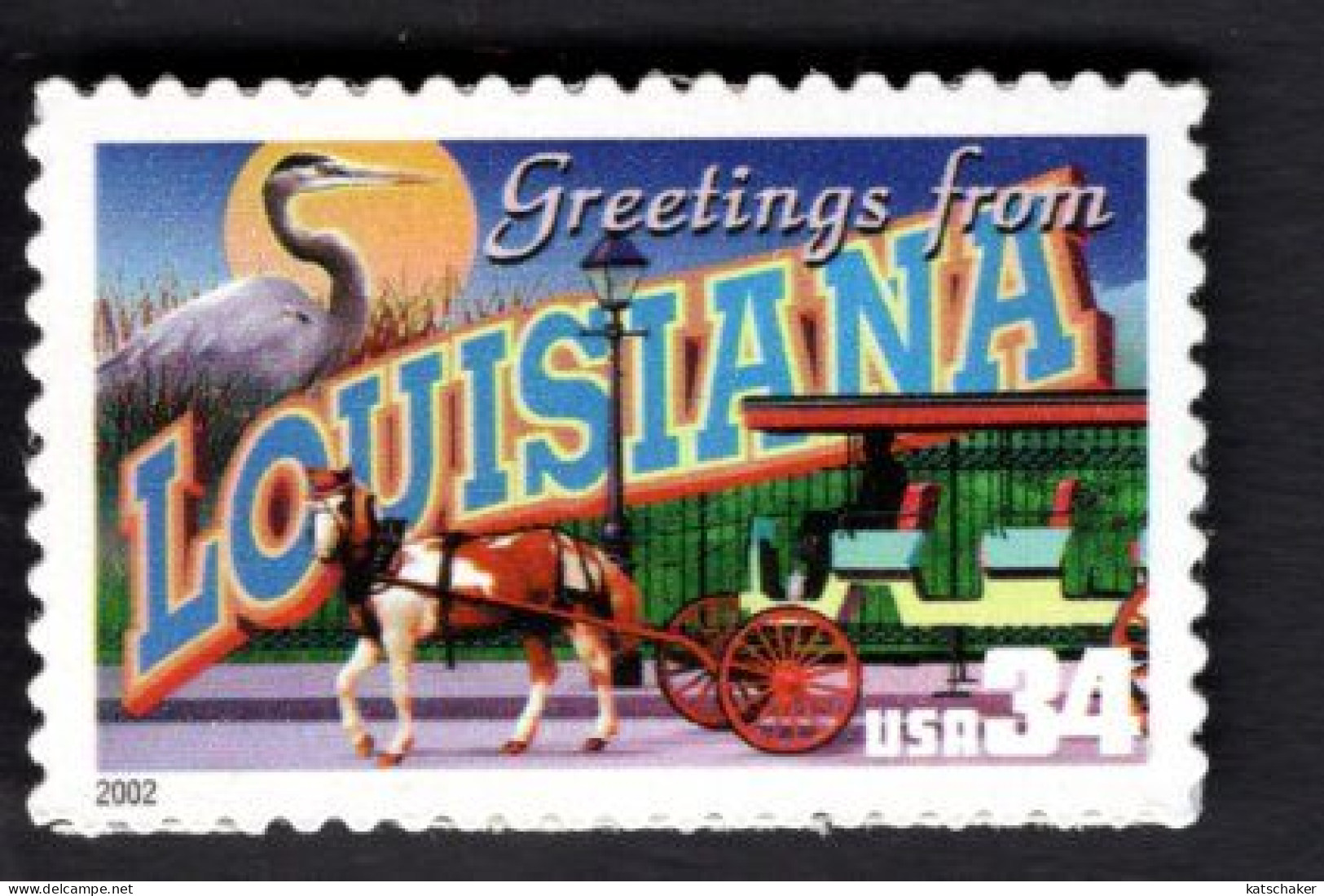 1938303648 2002 SCOTT 3578 (XX) POSTFRIS MINT NEVER HINGED  -  GREETINGS FROM AMERICA - LOUISIANA - Unused Stamps