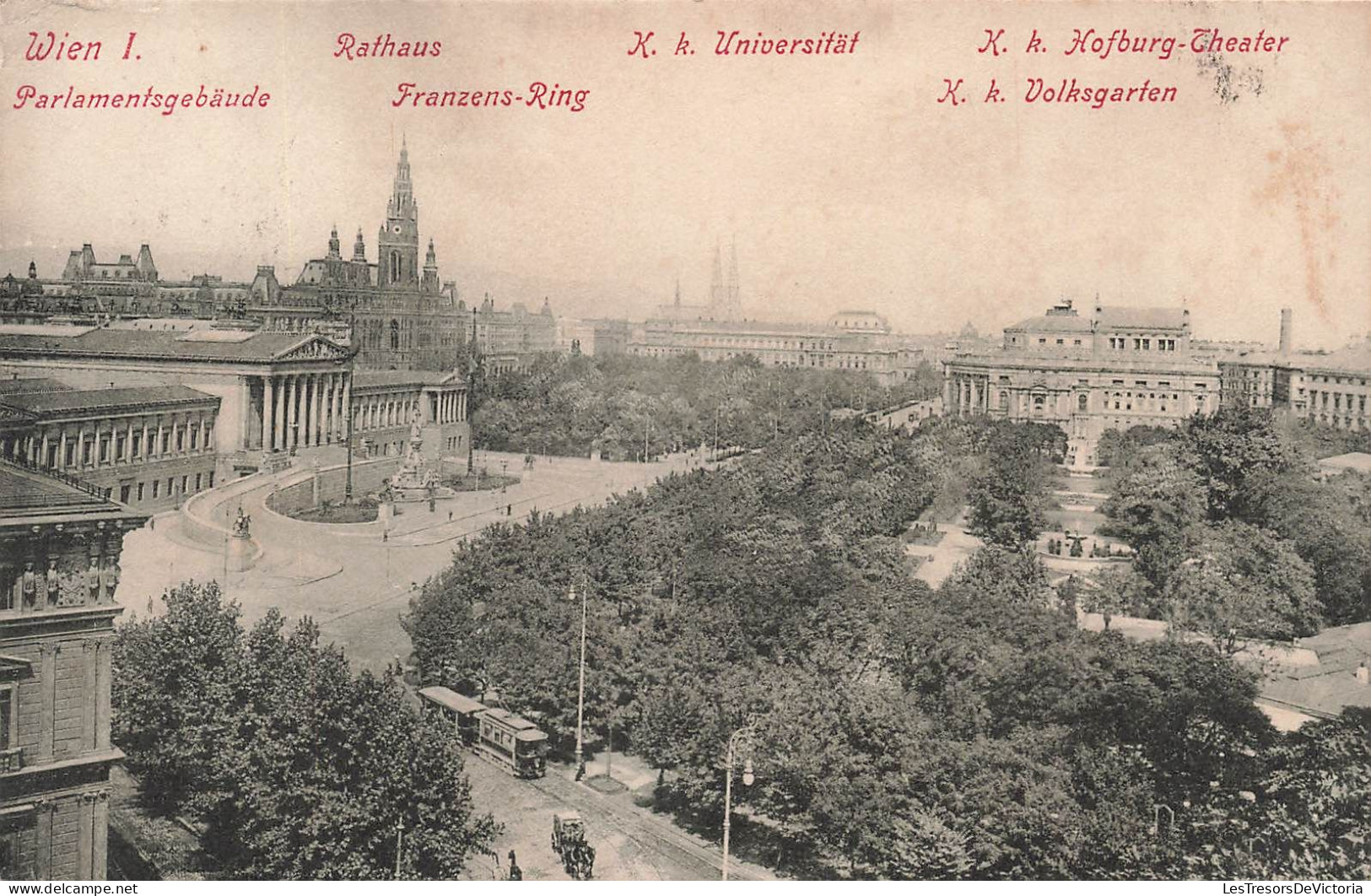 AUTRICHE - Wien 1 - Rathaus - Parlamentsgebäude - Franzens Ring - Carte Postale Ancienne - Iglesias